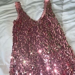 Pink Sequins Dress